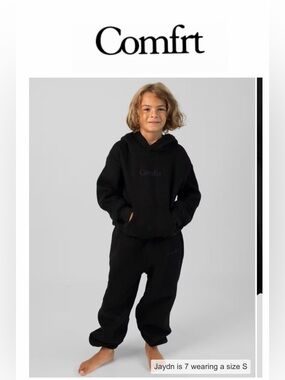 NWOT COMFRT Signature Kids cuffed Sweatpants onyx sz M
